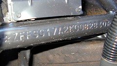 VIN chassis stamping